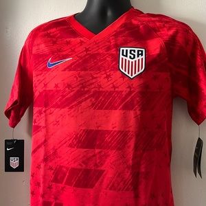 US National Team Soccer Red Dri Fit shirt
